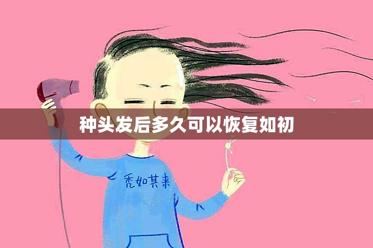 种头发后多久可以恢复如初