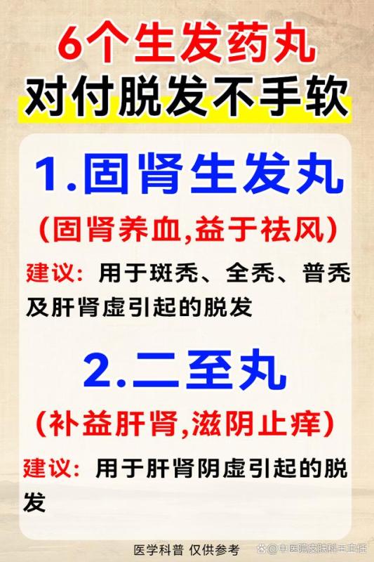 6个生发药丸，对付脱发不手软！